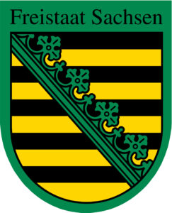 Das Bild zeigt das Wappen des Freistaates Sachsen.